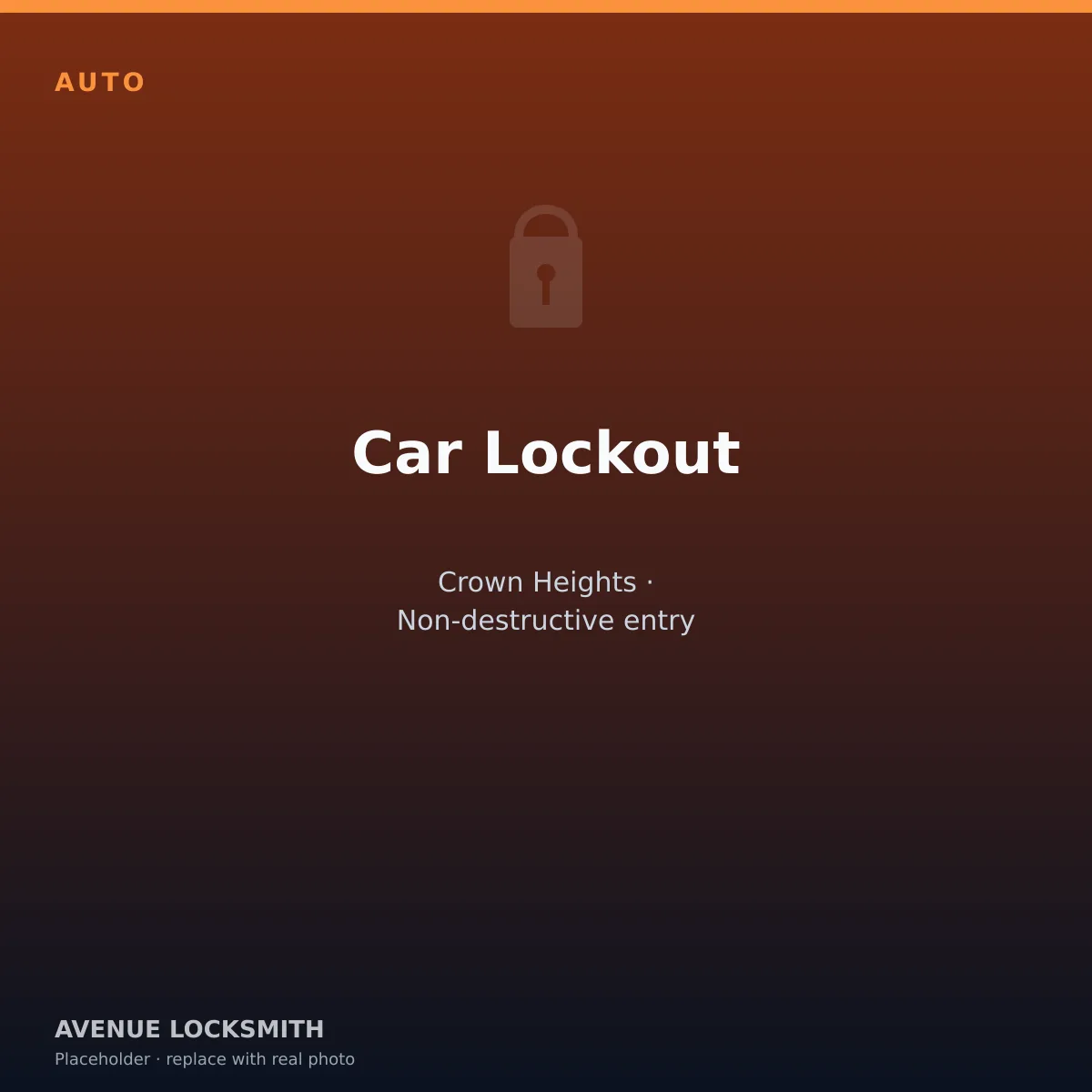 Avenue Locksmith opening a locked car door in Crown Heights