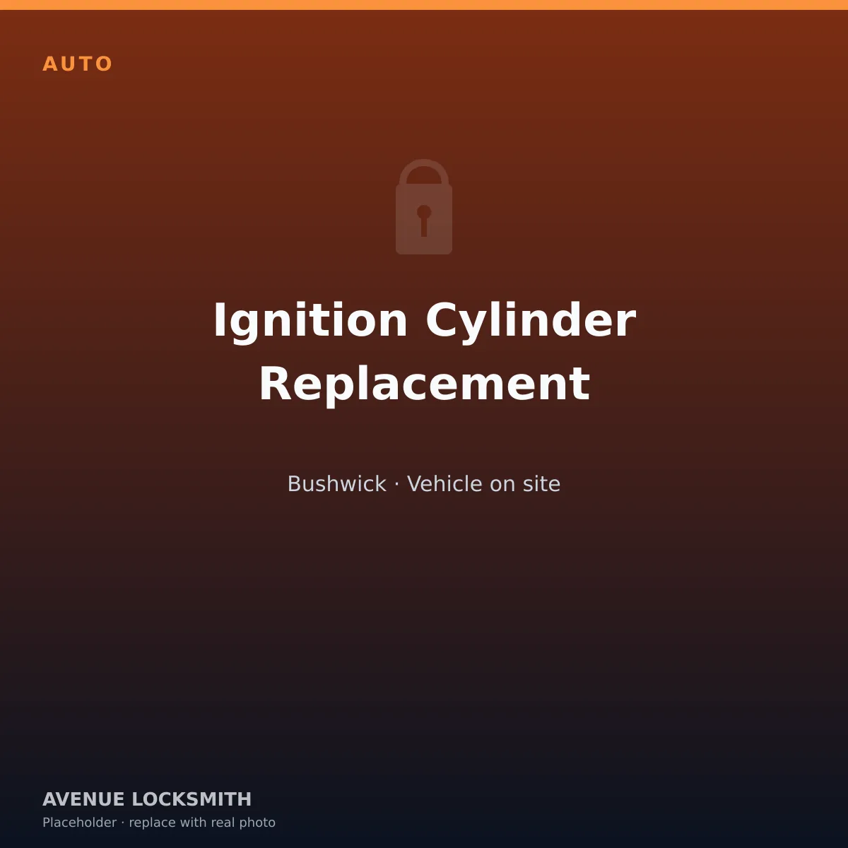 Ignition cylinder replacement on a vehicle parked in Bushwick