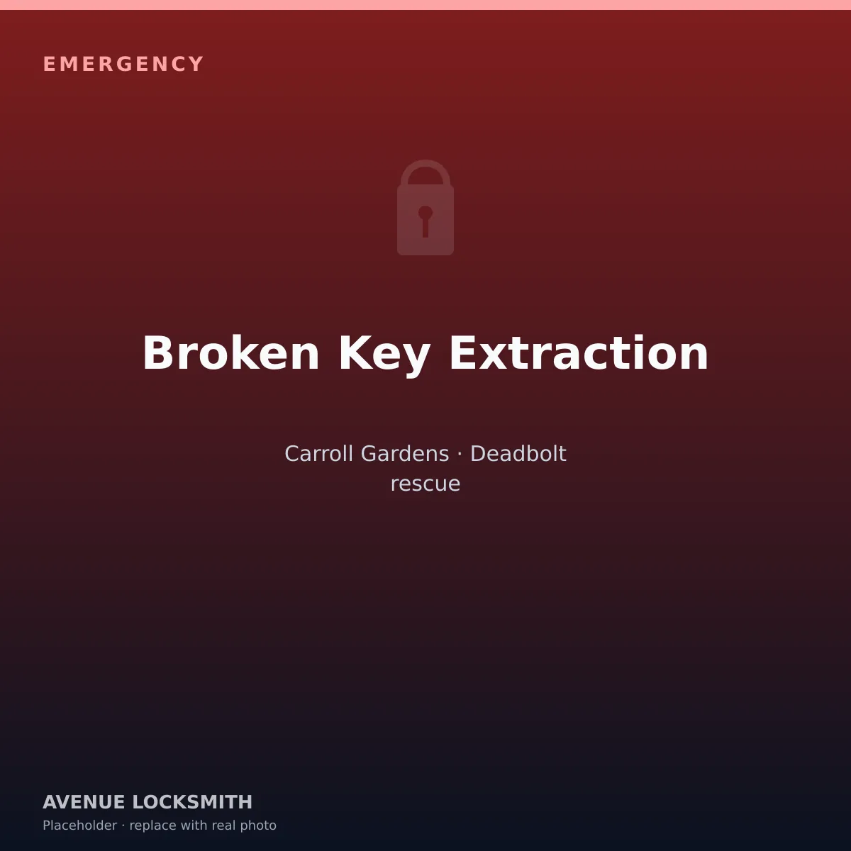 Broken key extracted from a Carroll Gardens apartment deadbolt
