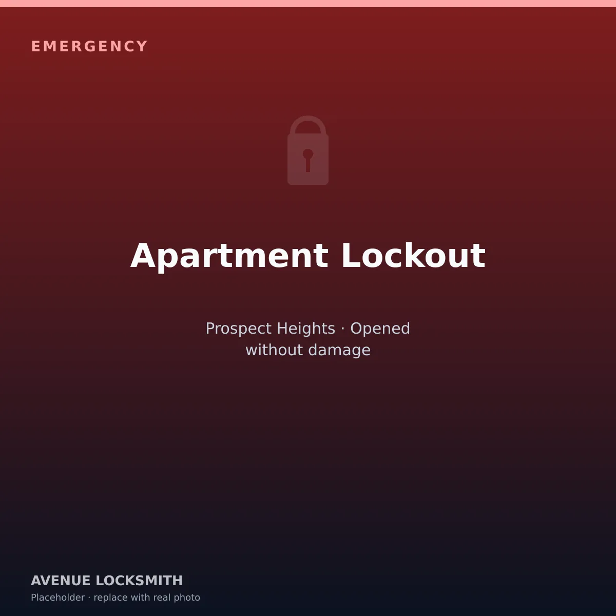 Emergency apartment lockout opened without damage in Prospect Heights