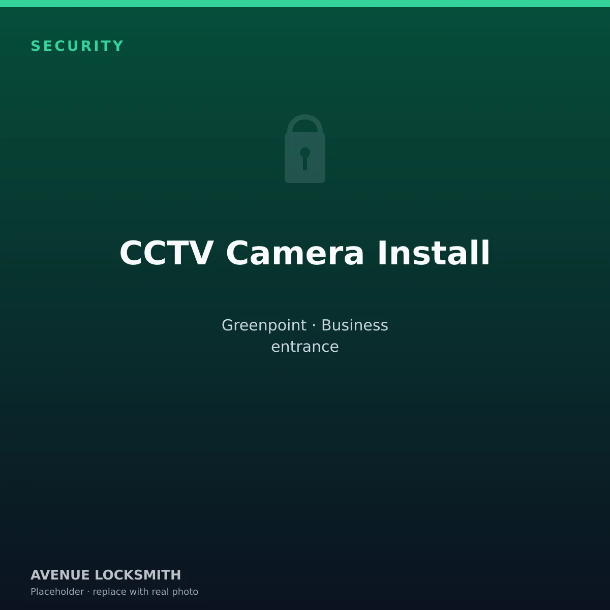 IP camera installed over a Greenpoint business entrance